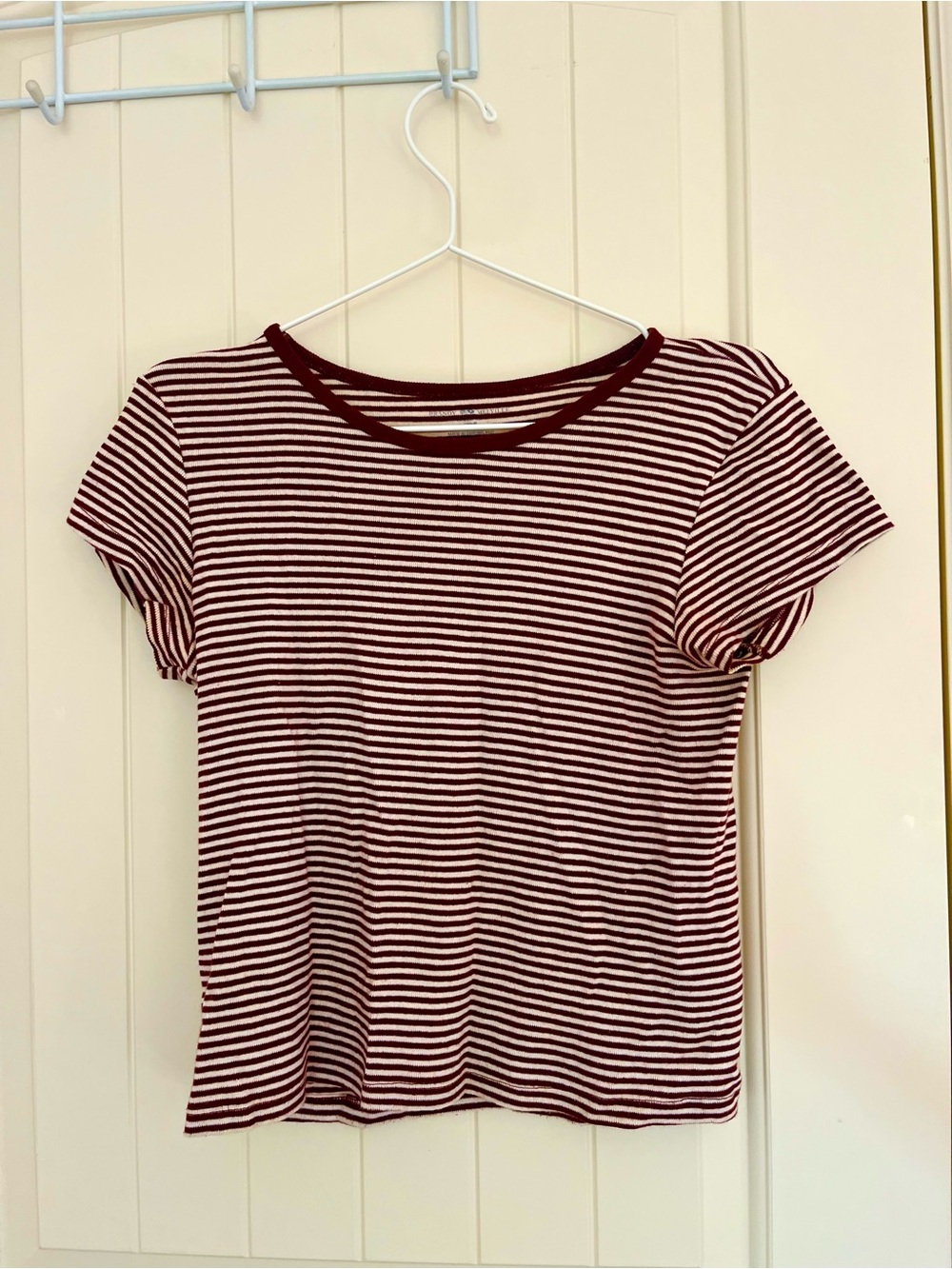 Brandy Melville cotton red stripe shirt